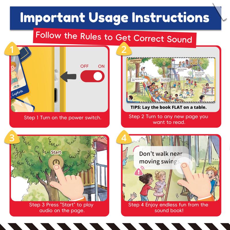 TIMETOME Safety Interactive Sound Book for Kids
