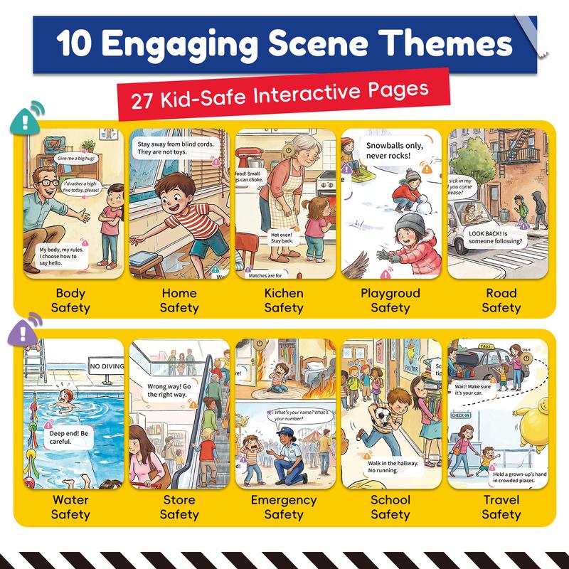 TIMETOME Safety Interactive Sound Book for Kids